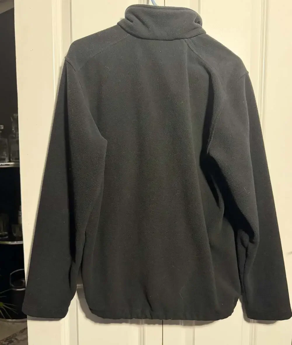 New Balance Men's Black Full Zip Fleece Jacket With Quilted Lower Front Panel